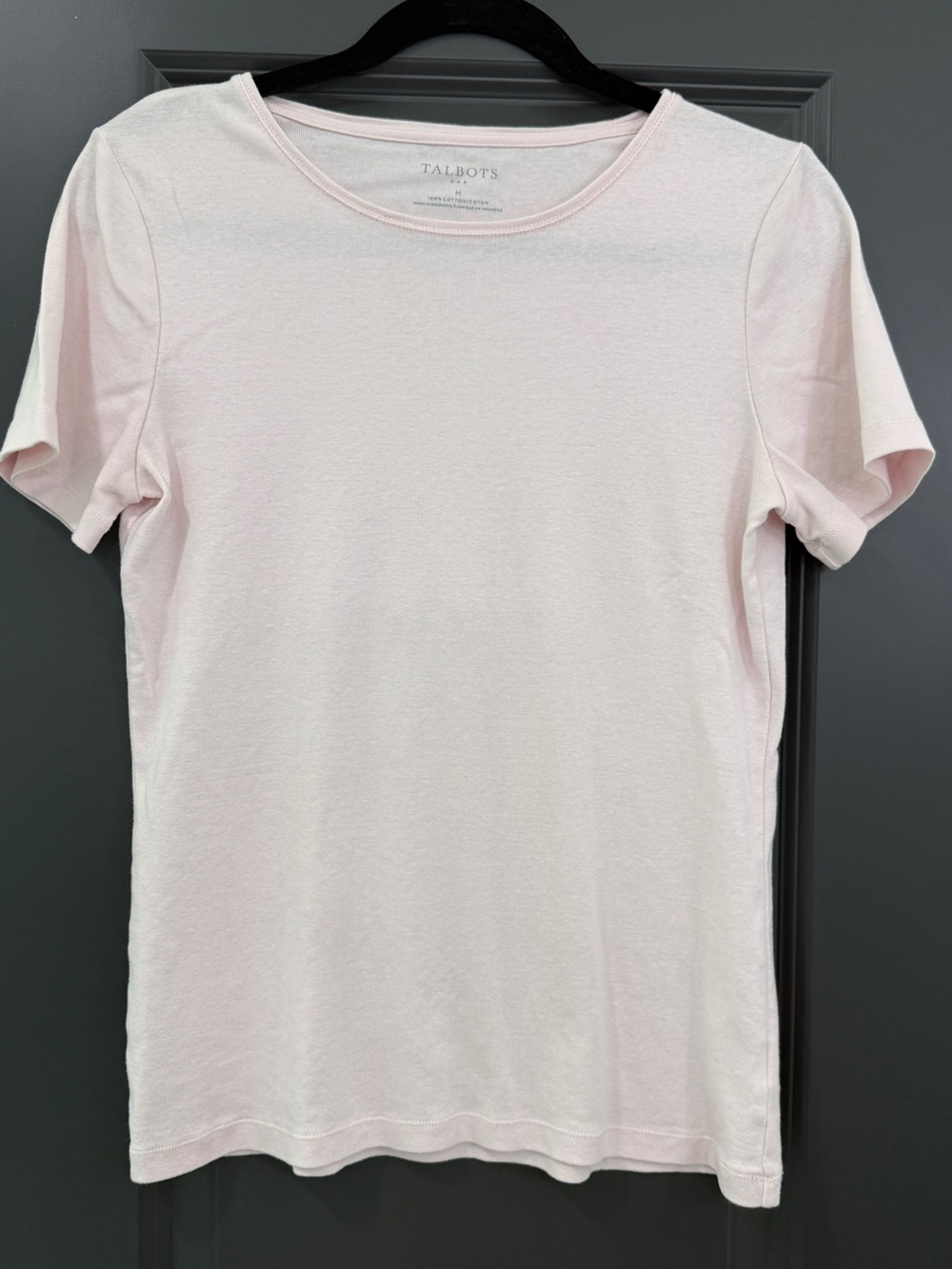 Talbots Soft Pale Pink Crewneck Tee